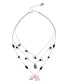 ფოტო #1 პროდუქტის Faux Stone Bow Skull Layered Necklace