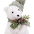 Фото #4 товара Новогоднее украшение Белый Разноцветный Пластик Polyfoam Ткань Медведь 13 x 15 x 30 cm
