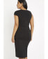 ფოტო #2 პროდუქტის Plus Size Twisted Shoulder Sheath Dress