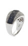 Suzy Levian Sterling Silver Cubic Zirconia Blue & White Pave Crossover Ring