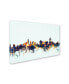 Фото #2 товара Michael Tompsett 'Cincinnati Ohio Skyline Blue' Canvas Art - 22" x 32"