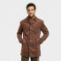 Фото #1 товара Houston White Adult Plaid Pea Coat Jacket - Brown XL