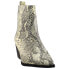 Фото #2 товара Matisse Avery Snake Pointed Toe Pull On Booties Womens Off White Casual Boots AV