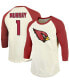 Фото #1 товара Men's Kyler Murray Cream, Cardinal Arizona Cardinals Vintage-like Inspired Player Name Number Raglan 3/4 Sleeve T-shirt