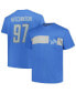 Фото #1 товара Men's Aidan Hutchinson Blue Detroit Lions Big Tall T-Shirt