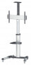Manhattan TV & Monitor Mount - Trolley Stand - 1 screen - Screen Sizes: 37-65" - Silver - VESA 200x200 to 600x400mm - Max 50kg - LFD - Lifetime Warranty - 50 kg - 94 cm (37") - 177.8 cm (70") - 600 x 400 mm - Height adjustment - Black - Silver