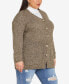Фото #3 товара Plus Size Amber Boucle Cardigan Sweater