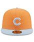 Фото #4 товара Men's Orange/Light Blue Chicago Cubs Spring Color Basic Two-Tone 59Fifty Fitted Hat