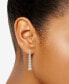 ფოტო #2 პროდუქტის Diamond Graduated Linear Drop Earrings (3/4 ct. t.w.) in 14k White Gold