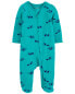 Baby Dinosaur Print Zip-Up PurelySoft Sleep & Play Pajamas 6M