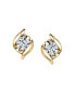 ფოტო #3 პროდუქტის Diamond (1/5 ct. t.w.) Twist Earrings in 14k Yellow Gold