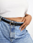 Фото #2 товара ASOS DESIGN Curve skinny waist and hip jeans belt - BLACK