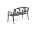 Bench with backrest Anthracite Iron (123 X 53 X 86 cm)
