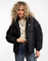 Dickies alatna oversized puffer jacket with hood in black