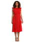 Фото #4 товара Women's Smocked-Waist Ruffle Midi Dress
