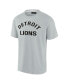 Фото #3 товара Men's and Women's Gray Detroit Lions Super Soft Short Sleeve T-shirt
