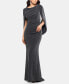 Фото #5 товара Metallic-Knit Draped Gown