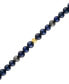 ფოტო #2 პროდუქტის Men's Marine Star Blue Freshwater Pearl (8mm) & Diamond (1/5 ct. t.w.) Beaded Bracelet in 14k Gold-Plated Sterling Silver