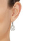 ფოტო #2 პროდუქტის Diamond Concentric Teardrop Leverback Drop Earrings (1 ct. t.w.) in Sterling Silver