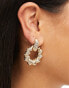 Accessorize crystal door knocker earrings in gold Золотистый - фото #3