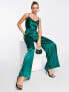 Little Mistress jumpsuit in emerald green