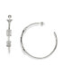 ფოტო #1 პროდუქტის Cubic Zirconia Pave YES Hoop Earrings