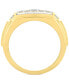 ფოტო #5 პროდუქტის Men's Diamond Cluster Ring (1 ct. t.w.) in 10k Gold