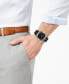 ფოტო #4 პროდუქტის Men’s Swiss Automatic Khaki Field Murph Black Leather Strap Watch 42mm