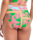 Women's V-Waist Printed High-Leg Bikini Bottoms, Created for Macy's