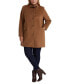 ფოტო #4 პროდუქტის Women's Plus Size Buckle-Collar Coat