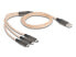 Фото #1 товара Delock USB RGB Ladekabel 3 in 1 Typ-A zu Lightning Micro Type-C 1.20
