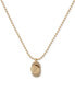 Фото #1 товара DKNY gold-Tone Crystal & Logo Charm Pendant Necklace, 16" + 3" extender