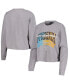 ფოტო #1 პროდუქტის Women's Gray Distressed Phoenix Suns Band Cropped Long Sleeve T-shirt