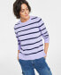 ფოტო #1 პროდუქტის Women's Crewneck Long-Sleeve Sweater, Created for Macy's