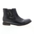 Фото #1 товара Bed Stu Baylene F321148 Womens Black Leather Zipper Ankle & Booties Boots 8.5