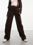 Cotton:On utility wide leg pants in brown Коричневый, 36 - фото #7