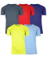 Men's Short Sleeve Moisture-Wicking Quick Dry Performance Crew Neck Tee -5 Pack