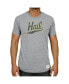 Men's Original Heathered Gray Distressed Michigan Wolverines Vintage-Like Hail Tri-Blend T-shirt