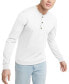 Фото #1 товара Men's Originals Cotton Long Sleeve Henley T-shirt