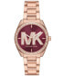 Women's Janelle Three-Hand Rose Gold-Tone Stainless Steel Watch 36mm