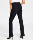 Фото #2 товара Women's High Rise Asymmetrical Waist Pull-On Jeans, Created for Macy's