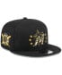 Men's Black Miami Marlins 2024-Armed Forces Day 9FIFTY Snapback Hat