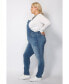 ფოტო #3 პროდუქტის Plus Size Overall Jeans