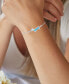 ფოტო #2 პროდუქტის Lab-Created Blue Opal Dog Bolo Bracelet in Sterling Silver