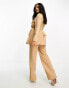 Trendyol modest jumpsuit with peplum detail in camel