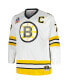 Фото #3 товара Men's Ray Bourque White Boston Bruins Big and Tall Captain Patch Blue Line Player Jersey