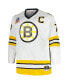 Men's Ray Bourque White Boston Bruins Big and Tall Captain Patch Blue Line Player Jersey