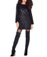 Women's Delorean Sparkling Puff-Sleeve Mini Dress