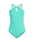 Women's High Neck to One Shoulder Multi Way One Piece Swimsuit
