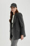 Фото #8 товара Regular Fit Ceket Yaka Flanel Blazer Ceket